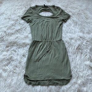WHBM Green‎ Tie-Waist Knit Sneaker Dress
